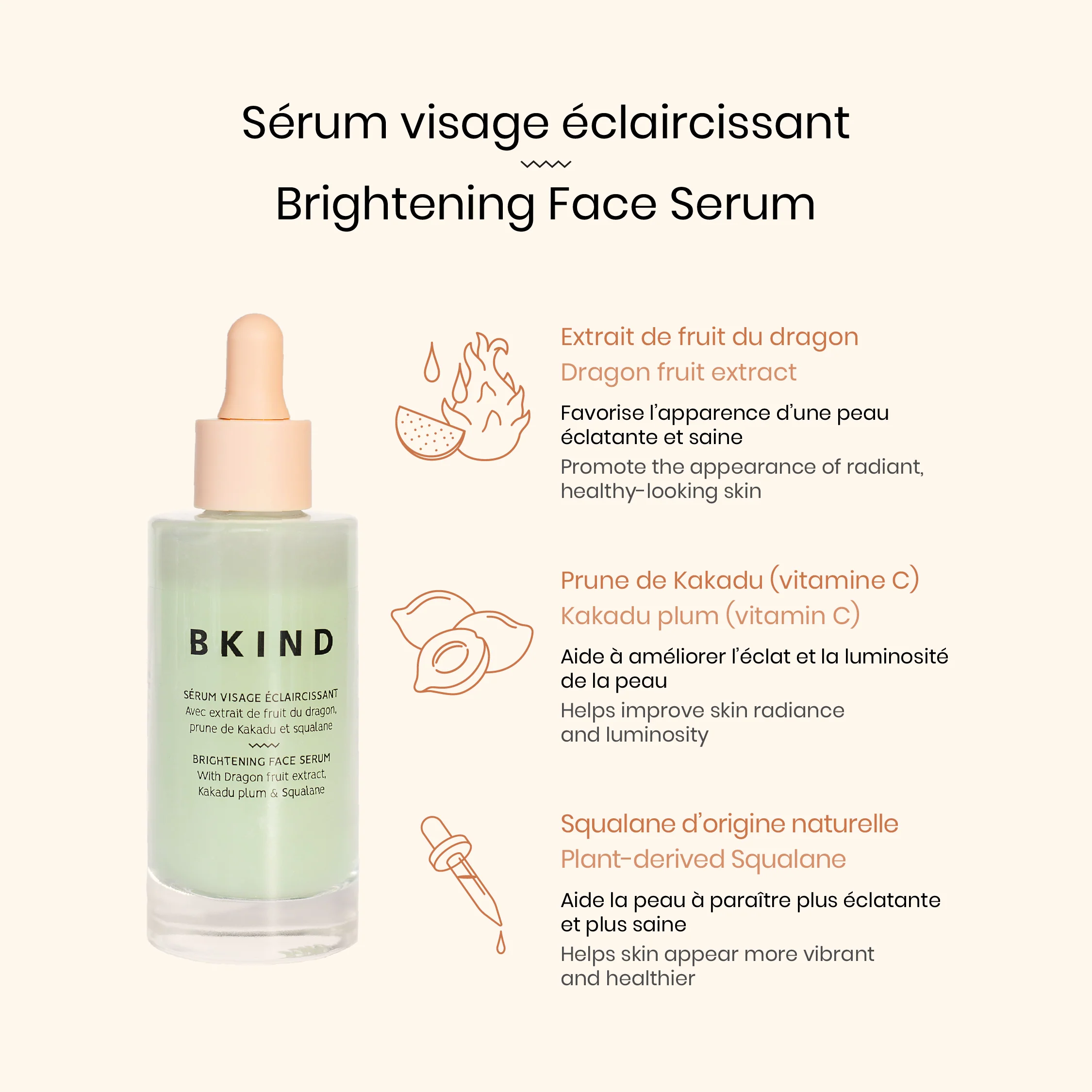 Brightening Face Serum with vitamin C & Squalane - Image 3