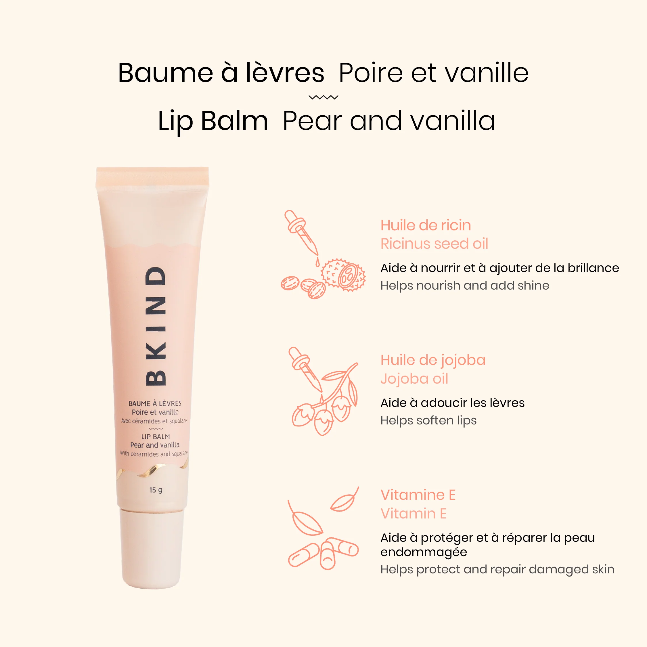 Nourishing Ceramide Lip Balm - Pear and vanilla - Image 7