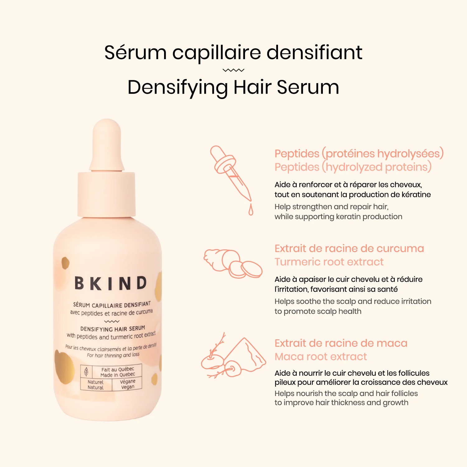 Densifying Hair Serum with peptides and maca root extract - Image 6