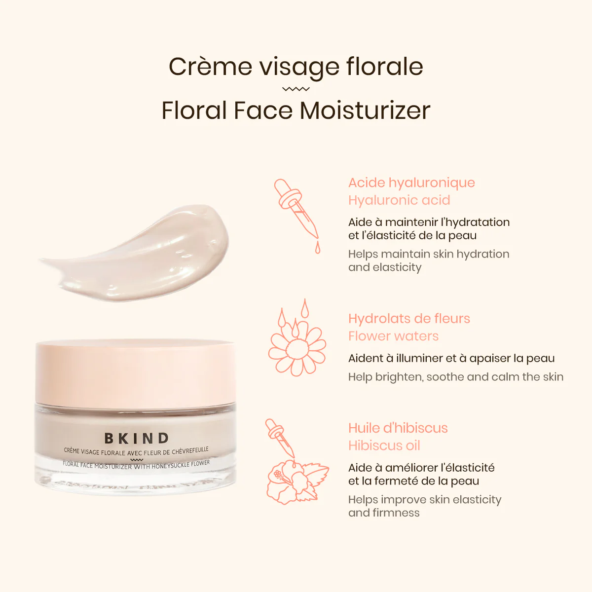 Soothing & Plumping Floral Face Moisturizer with Hyaluronic Acid - Image 3