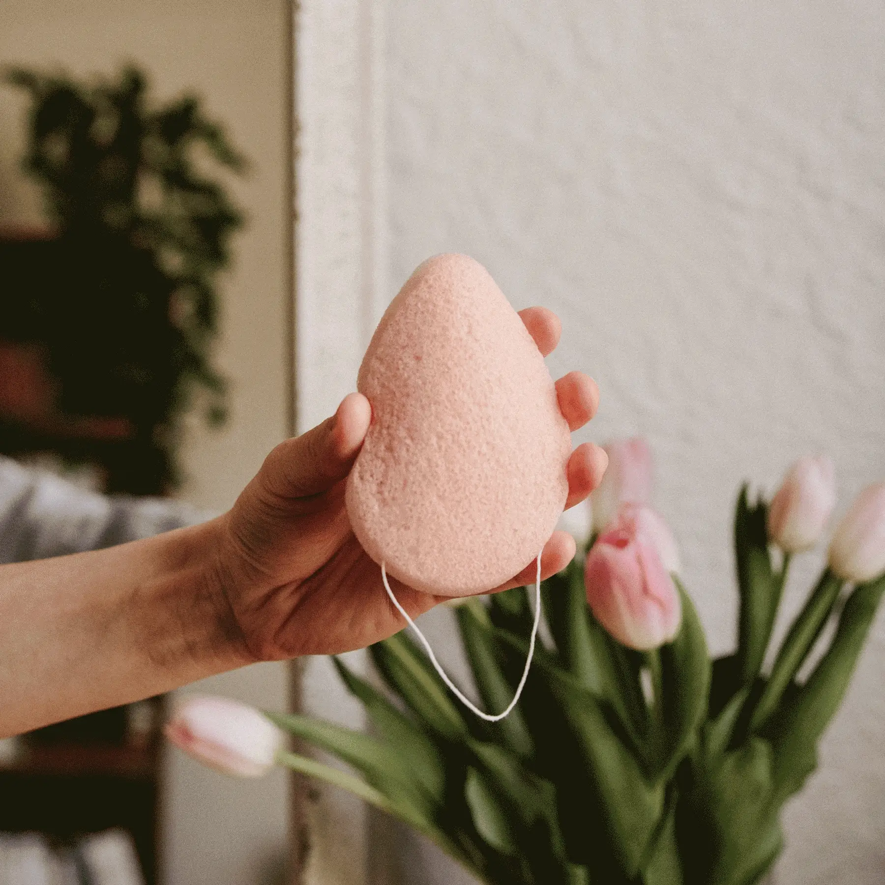 Cleansing Konjac Sponge - Soothing Rose Flower - Image 3